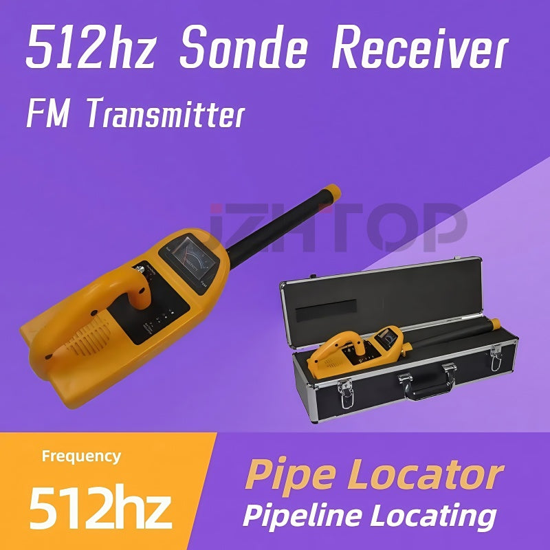 FM 512Hz Receiver For 512hz Transmitter Pipe Locator FM Signal Receiver Black Green Red 3 Colors Pipe Camera Finder