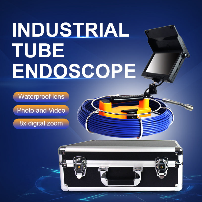 2023 Newest 23mm Drain Sewer Endoscope Camera Pipeline Inspection Handheld Screen 8Xzoom 5mm Fiberglass Cable