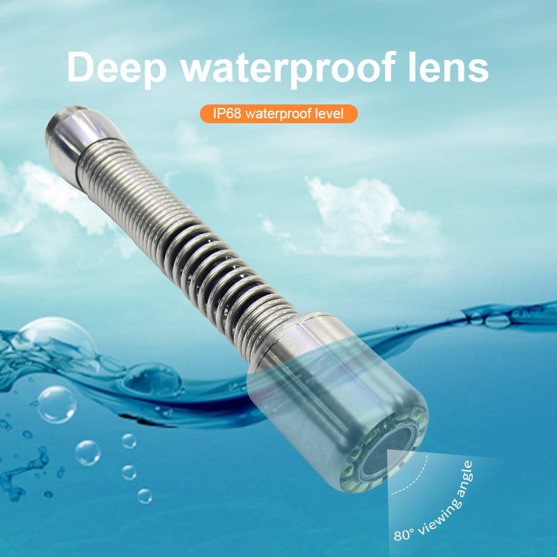 23mm Drain Sewer Endoscope Camera Pipeline Inspection Handheld Screen 8Xzoom 5mm Fiberglass Cable