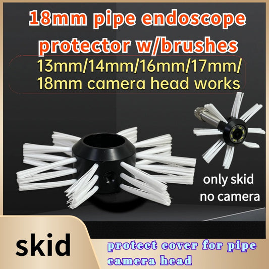 18mm 17mm Pipe Camera Head Skid Protection Cover DIY Brush Easy Pipeline Cleanning