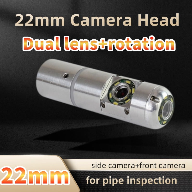22mm Dual Camera Lens Pipe Camera Head For Pipe Inspection Camera System Repair Replacement 22MM Side Camera Front Camera