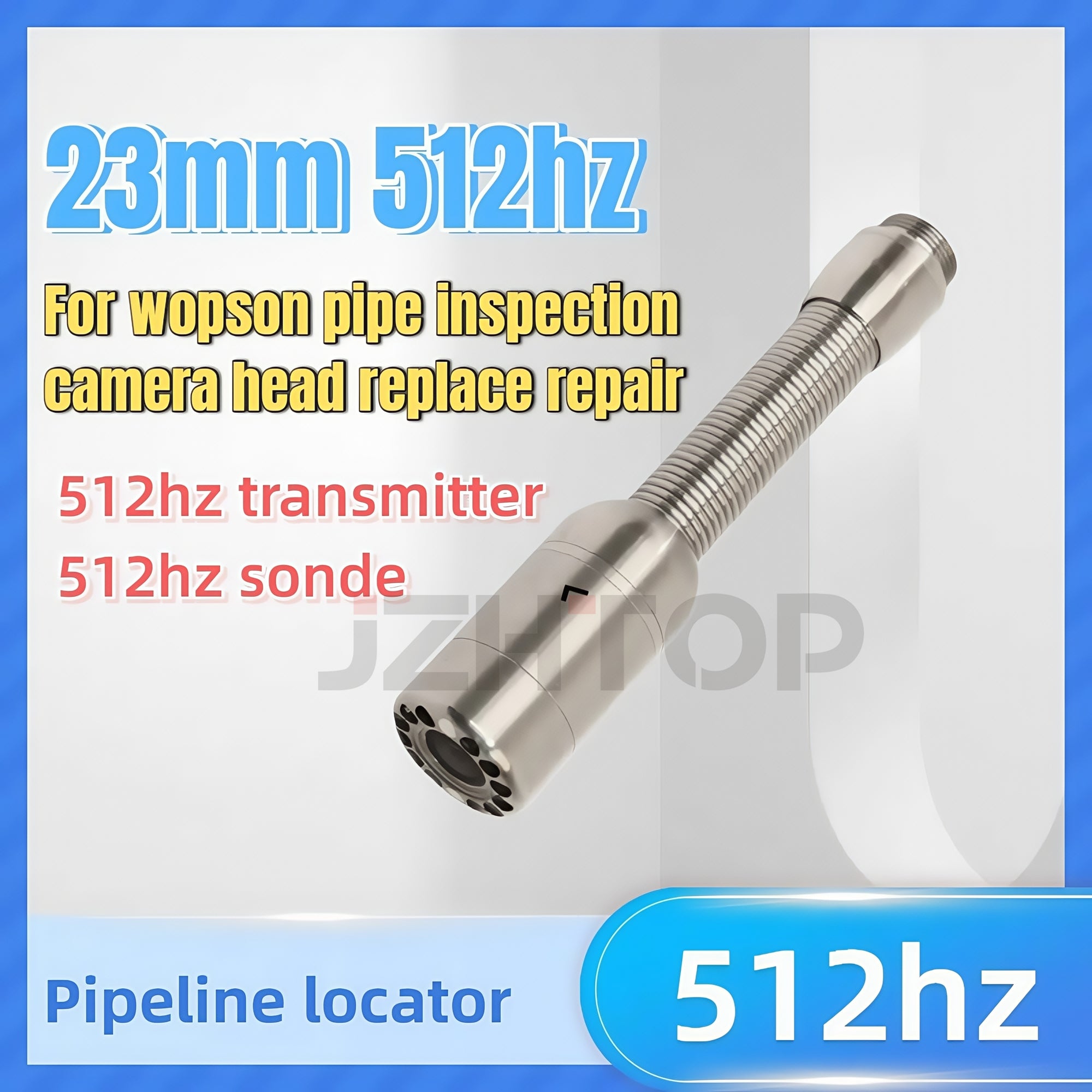 23mm Pipe Drain Sewer Video Camera Inspection System Camera Head 512hz Sonde Option For Wopson Pipe Camera Replace Repair
