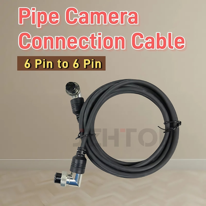 6 Pin 6 Core Pipe Camera Connection Cable Flexible Soft Test Cable Connecting Wire Cable gx16 Male to Male