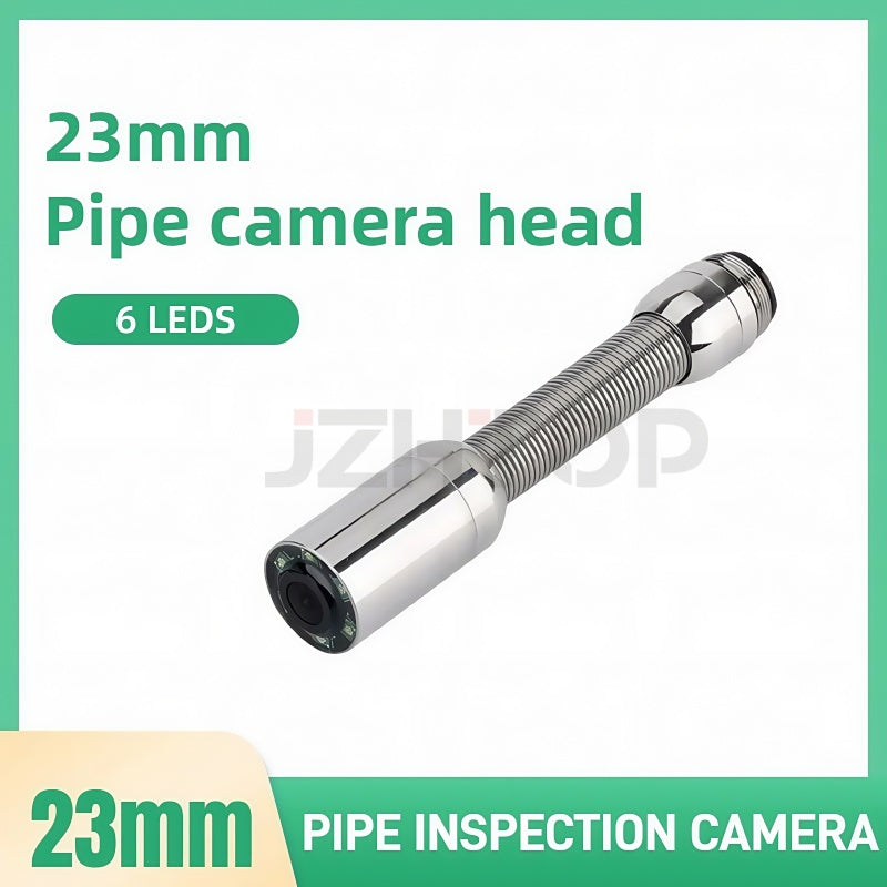 6 LED 23mm Pipe Drain Sewer Snake Inspection Camera Head Tube Camera Head