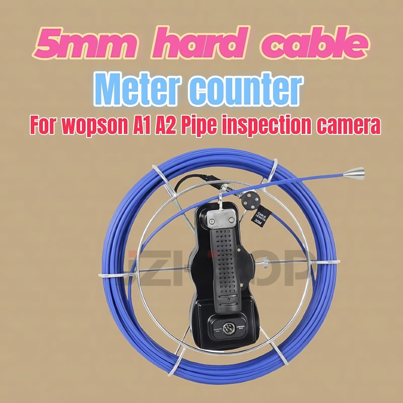 5mm Pipe Camera Cable and Bracket Cable Connector Meter Counter For Pipe Inspection Camera System Repair Replacement