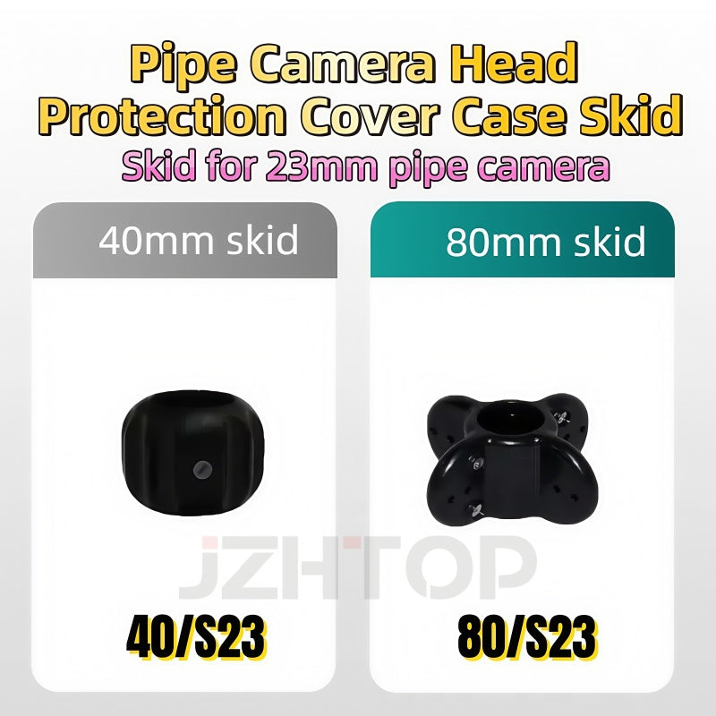 23mm Pipe Camera Head Protective Skid ABS 40mm 80mm