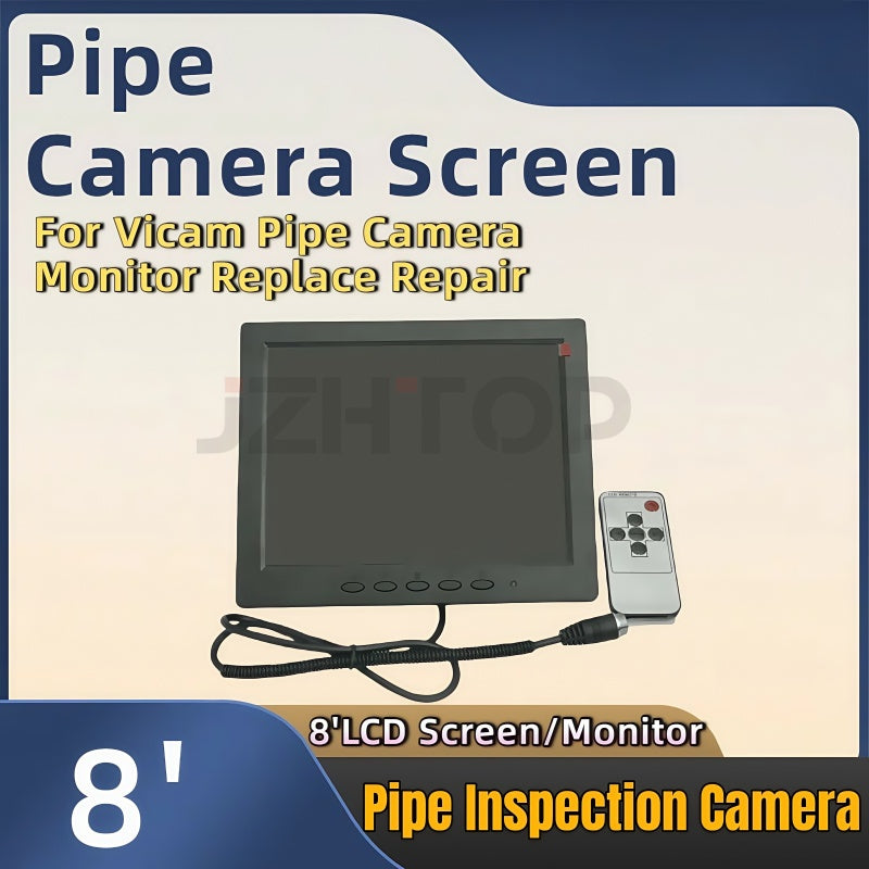 8 inches 8'HD LCD Monitor 720P TFT For Vicam Brand V8 Pipe Drain Sewer Inspection Camera Replace Repair