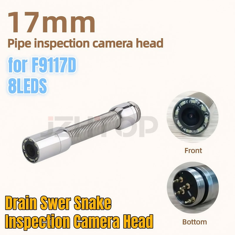 17mm Pipe Camera Head For F9117D 8LEDS Drain Swer Snake Camera Head