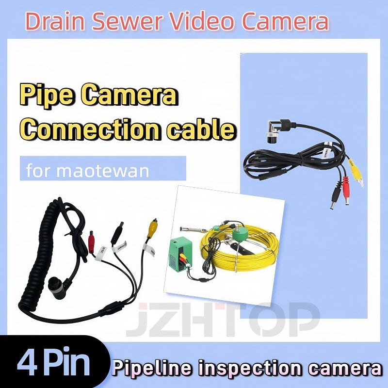 4 Pin Cable Connection Wire For Mountainone Brand Pipe Camera Cable 4 Core 4pin Connection Cable LED Camera Power Supply Cable