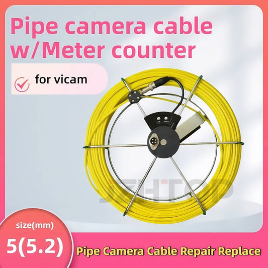 5mm Pipe Camera Cable Spare Parts Repair Replace Meter Counter For Vicam Brand Pipe Inspection Camera System 20M 30M 50M Cable