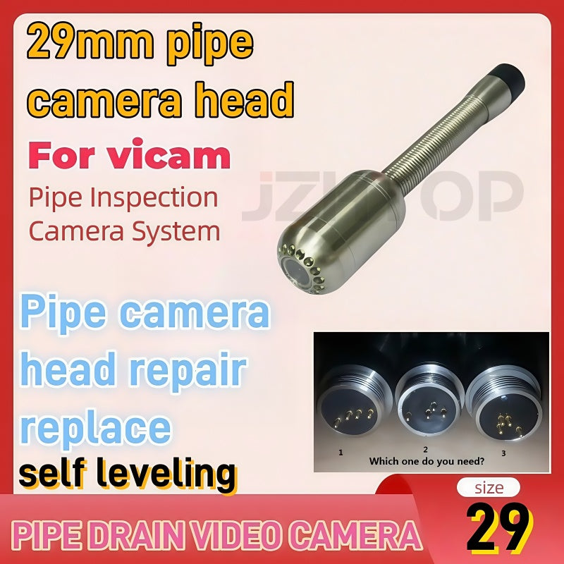 29mm vicam pipe inspection camera head self leveling eplacement Self Balance Camera Head With Adapter Cable