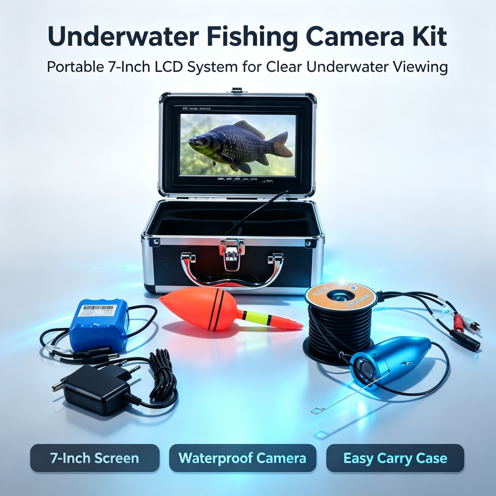 Fishing Camera Underwater Camera Fish Finder 7'LCD Monitor Fishing Video Camera DVR Recorder
