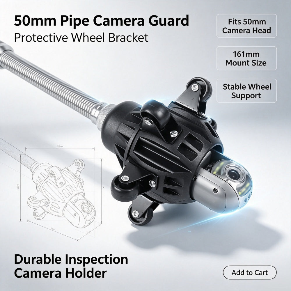 Vicam 50mm Pan Tilt Rotate Pipe Camera Head Protection Skid 85mm 146mm Camera Header Cover