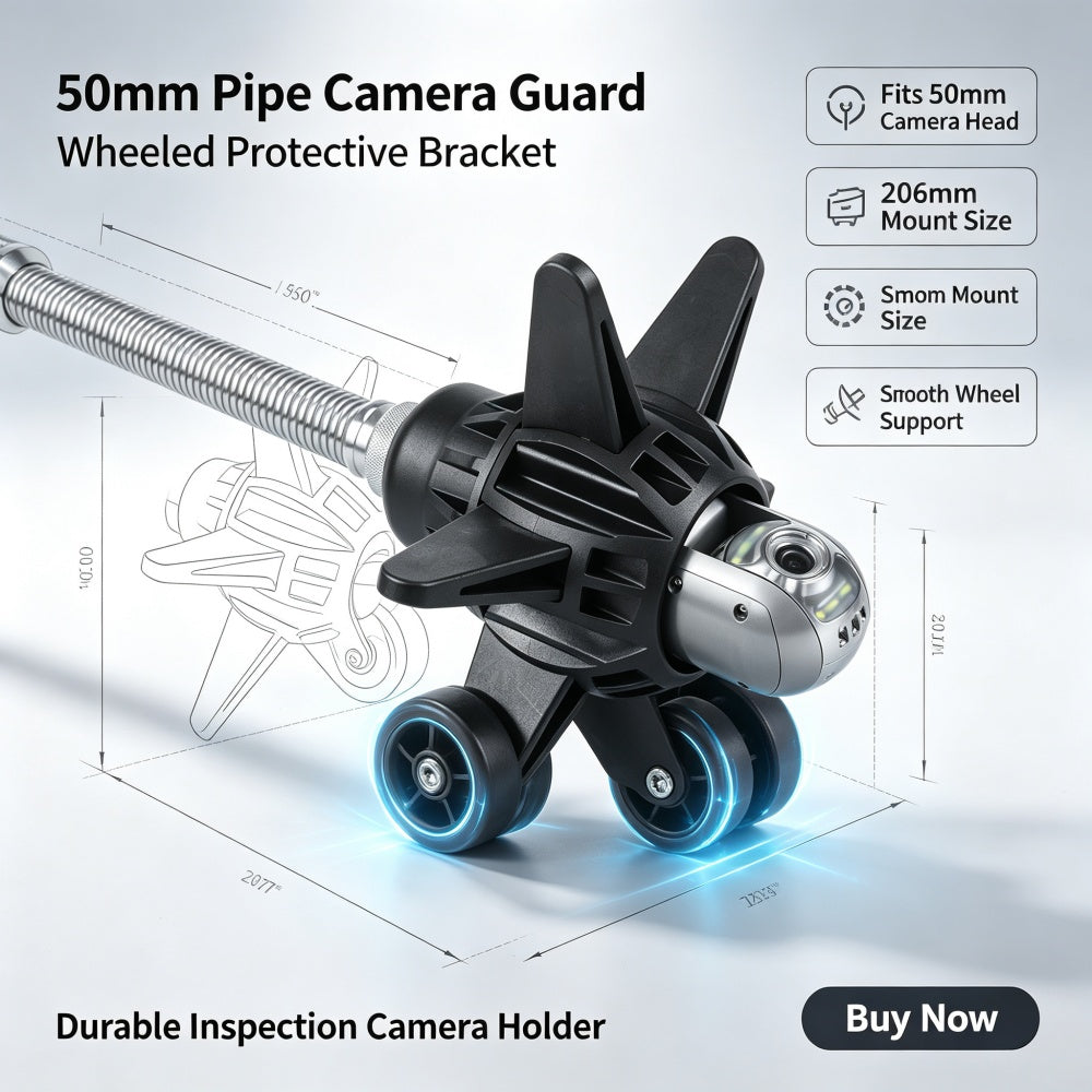 Vicam 50mm Pan Tilt Rotate Pipe Camera Head Protection Skid 85mm 146mm Camera Header Cover