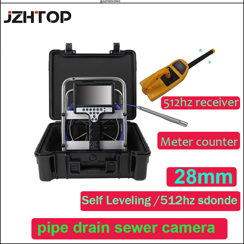 28mm 512hz Sonde Receiver Self Leveling Pipe Locating Drain Sewer Inspection Camera Snake Endoscope Meter Counter DVR