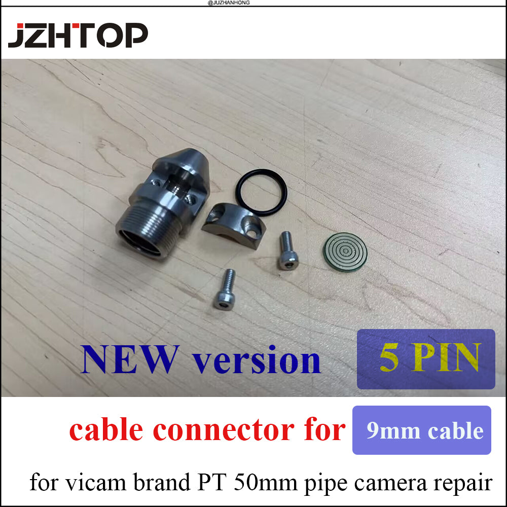 5 Pin Pipe Camera Cable Connector Repair Kit For Vicam PT50mm Pipe Camera 9mm Cable Replacement