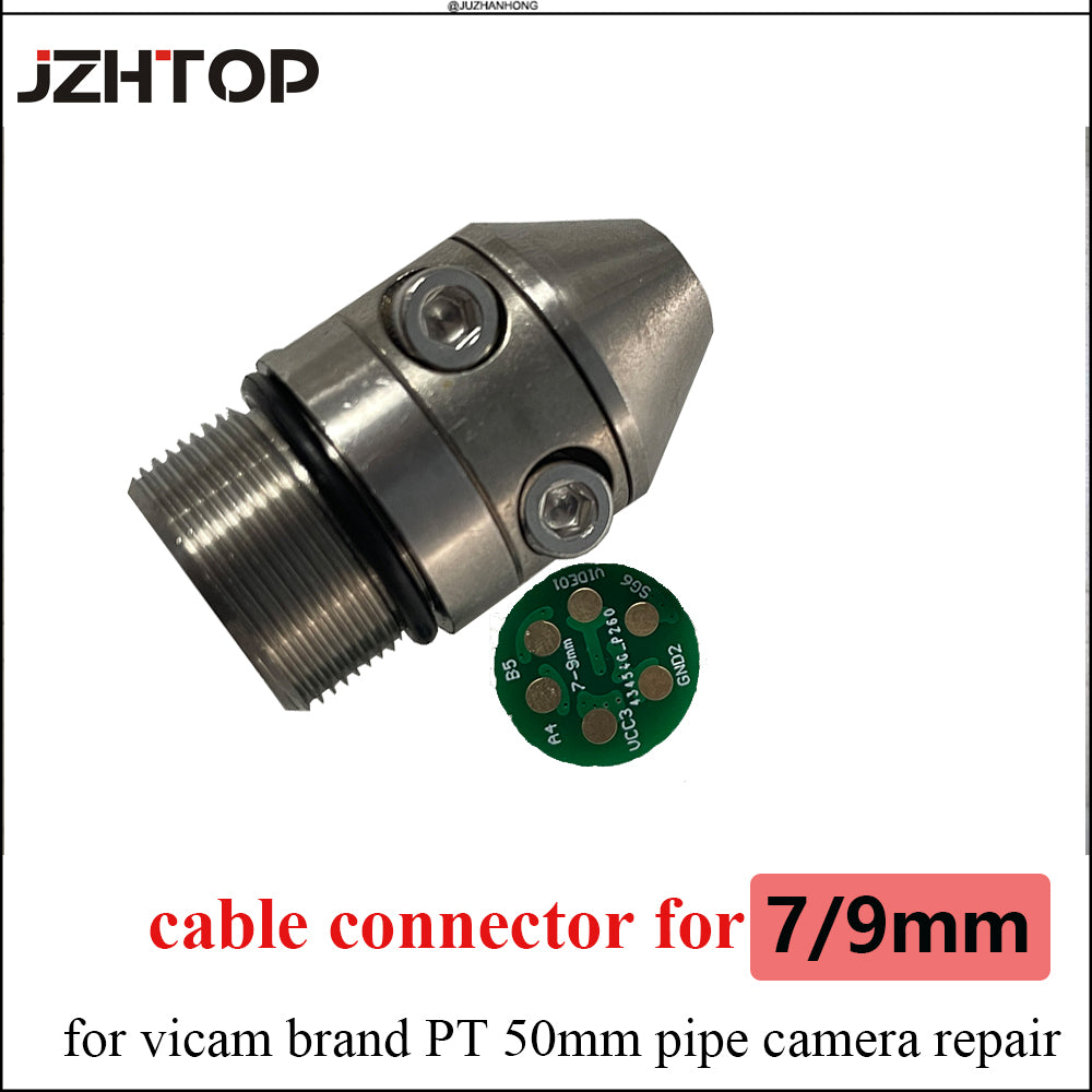 5 Pin Pipe Camera Cable Connector Repair Kit For Vicam PT50mm Pipe Camera 9mm Cable Replacement