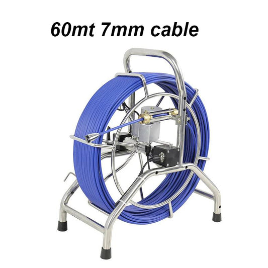 60meter 7mm Hard Cable With Meter Counter Cable Coil For Wopson Pipe Inspection Camera System Replace Repairement