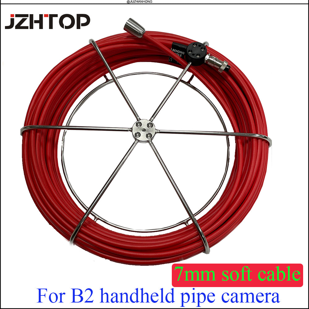 7mm Soft Cable Repair Replace For Handheld Pipe Inspection Camera System Connector Fiberglass Video Cable 20mt 25mt