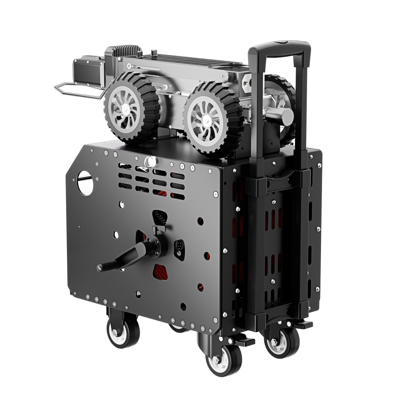 328Feet 100m Cable Drain Sewer Pipe Inspection Robot Dual 2MP Camera 4WD 10.4'tablet PC 360 Rotation Video Camera