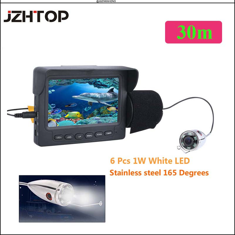 Underwater Fishing Camera Fish Finder Video Camera 1000tvl HD 4.3'TFT Monitor 5000mah Battery 15m 30m Soft Cable DVR Recording