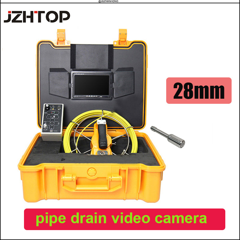 28mm Snake Video Inspection Camera System Self Leveling Camera Pipe Drain Tube Sewer Well Meter Counter DVR