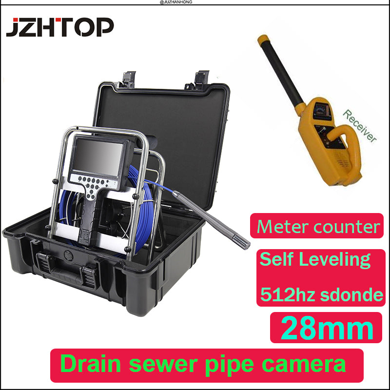 28mm 512hz Sonde Receiver Self Leveling Pipe Locating Drain Sewer Inspection Camera Snake Endoscope Meter Counter DVR