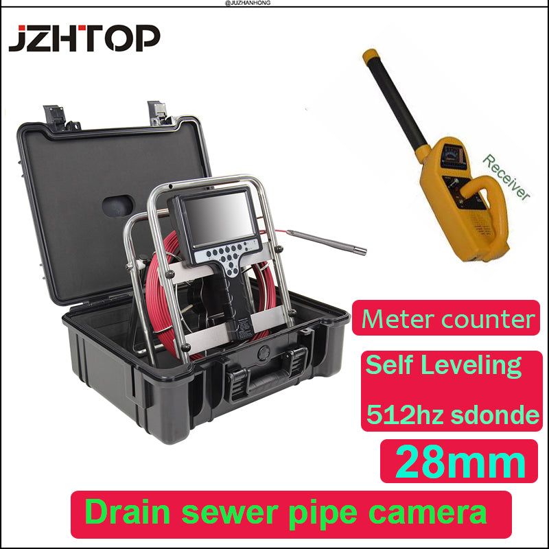 28mm 512hz Sonde Receiver Self Leveling Pipe Locating Drain Sewer Inspection Camera Snake Endoscope Meter Counter DVR