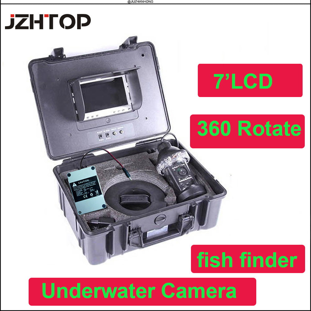 Underwater Video Fishing Camera 7' Monitor DVR Recording Fishing Inspection Camera Fish Finder Waterproof Night Vision