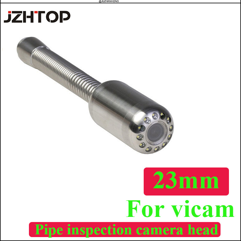 Pipe Drain Sewer Camera 23mm 12 LED Lights Inspection Camera Head Replace For Vicam Pipeline Video Endoscope