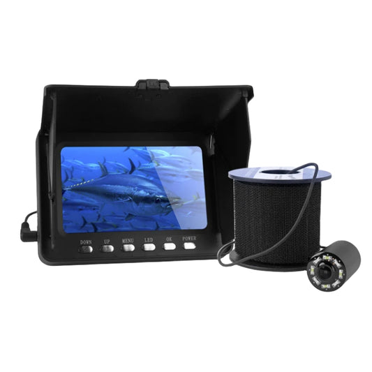 5'HD 1080P Fish Finder Underwater Fishing Camera DVR 5000mah Battery 20xzoom 4 IR LEDS 4 White LEDs