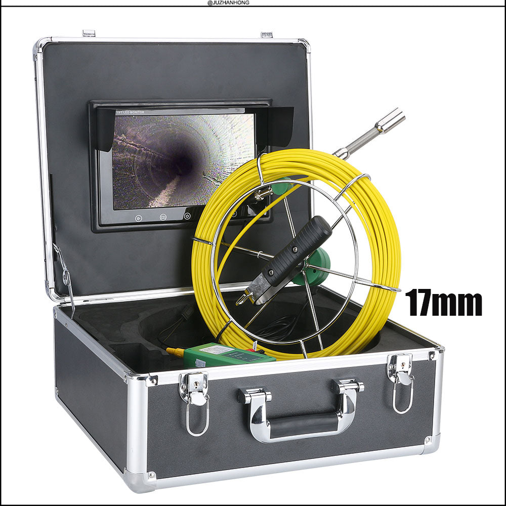 17mm Inspection Camera PIpe Drain Sewer Duct Video Camera 8leds 4500mah Battery 10'Touch Screen 1000tvl