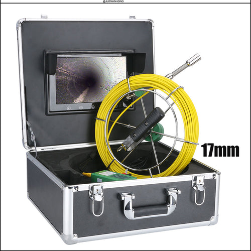 17mm Inspection Camera PIpe Drain Sewer Duct Video Camera 8leds 4500mah Battery 10'Touch Screen 1000tvl