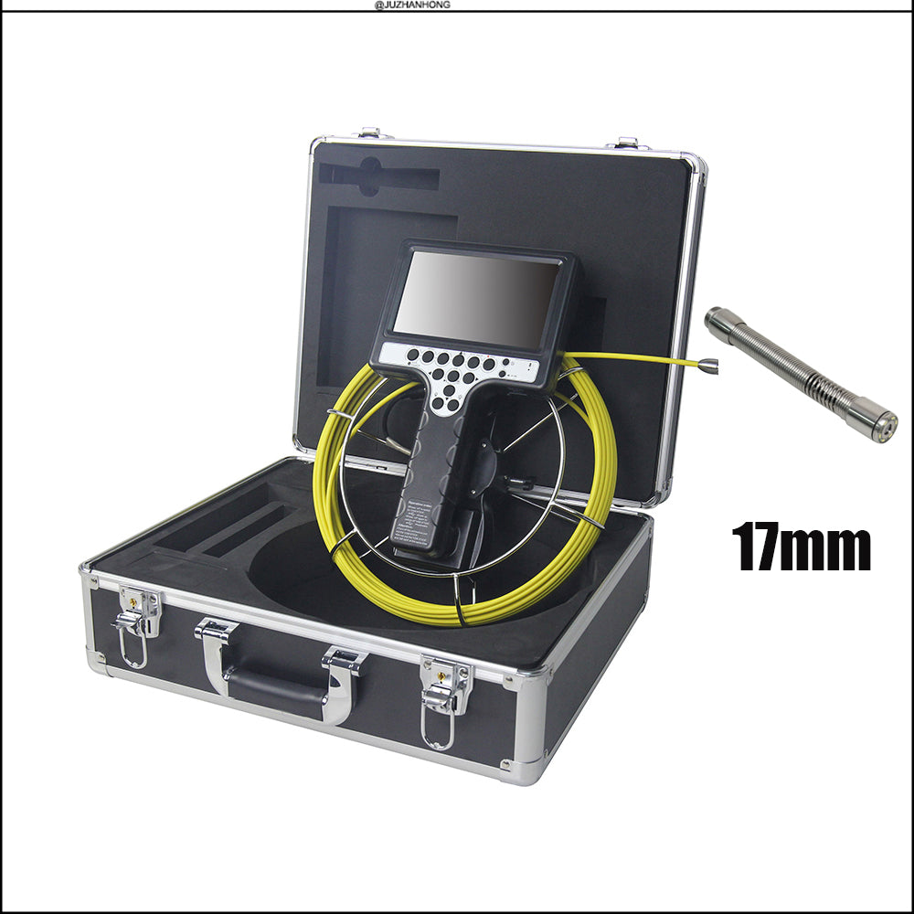 17mm Handheld Pipe Camera Drain Video Inspection System DVR Sewer Wall Recording Borescope Endoscope Hard Cable