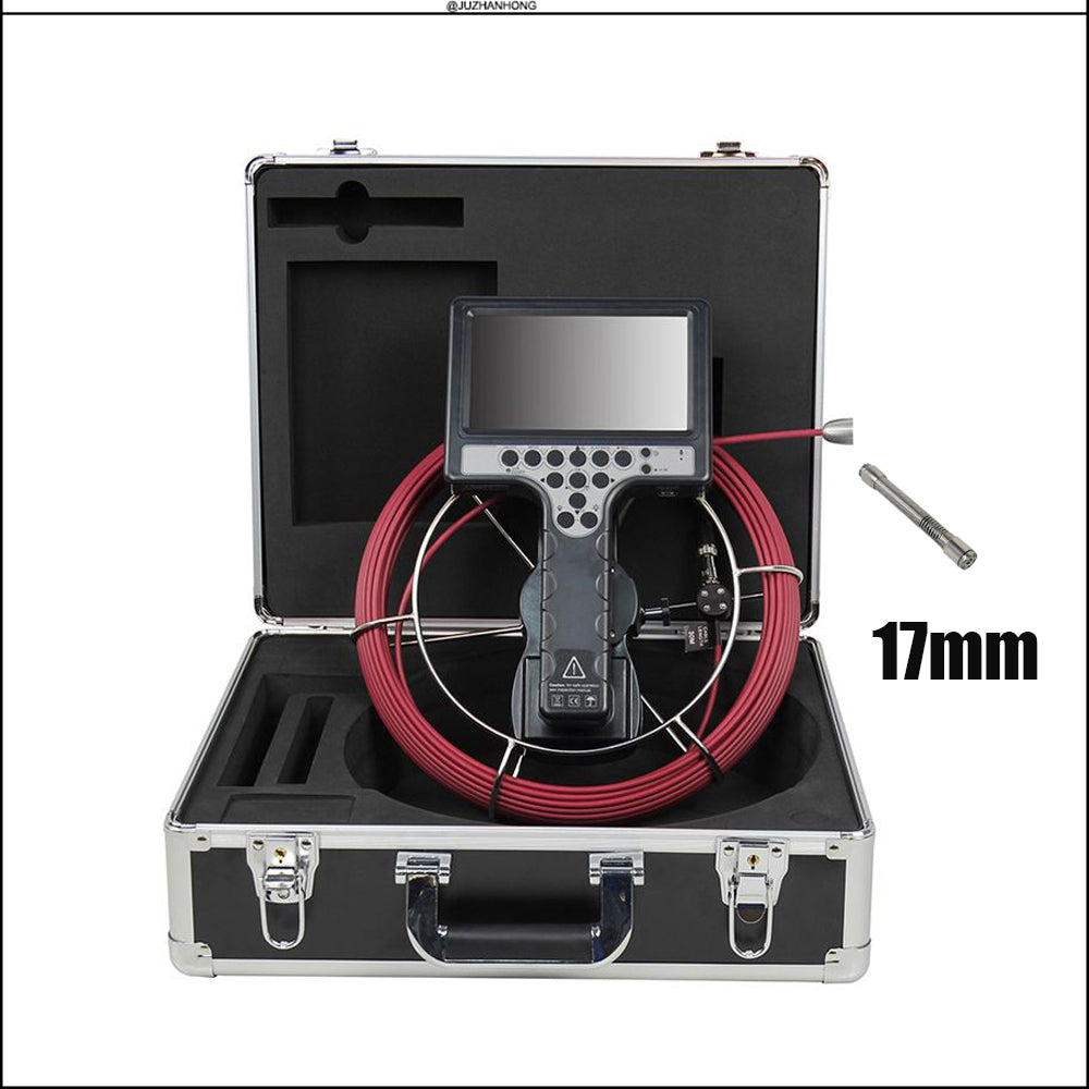 17mm Handheld Pipe Camera Drain Video Inspection System DVR Sewer Wall Recording Borescope Endoscope Hard Cable