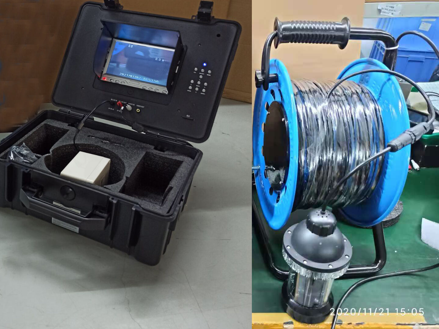 200m cable underwater fishing video inspection camera fishing camera fish finder  360 rotation waterproof camera