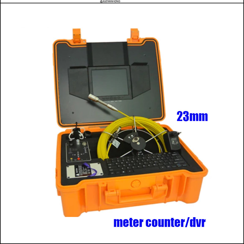 Waterproof Pipeline Drain Sewer Inspection Camera Wall Sewage Video Snake Camera System Hard Cable 23mm Keyboard Monitor