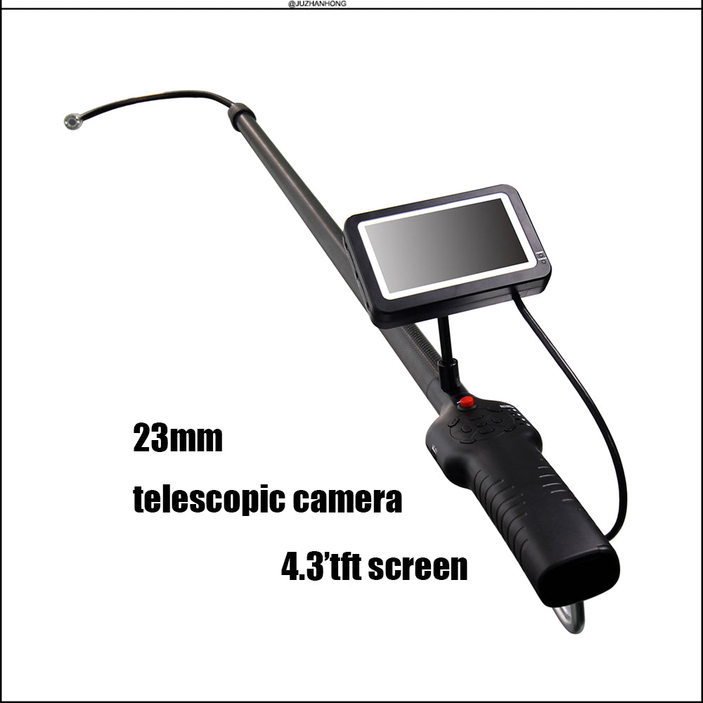 23mm Snake Inspection Camera Video Endoscope Borescope Monitor telescopic pole inspection camera flexible carbon pole