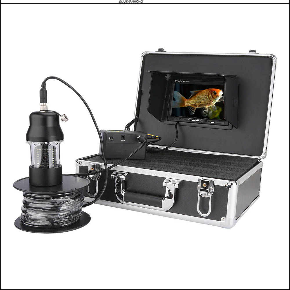 Underwater Fishing Video Camera Fish Finder Waterproof IP68 38 LEDs DVR Recorder 7'LCD Screen Black Silver CCD Camera 4500mah