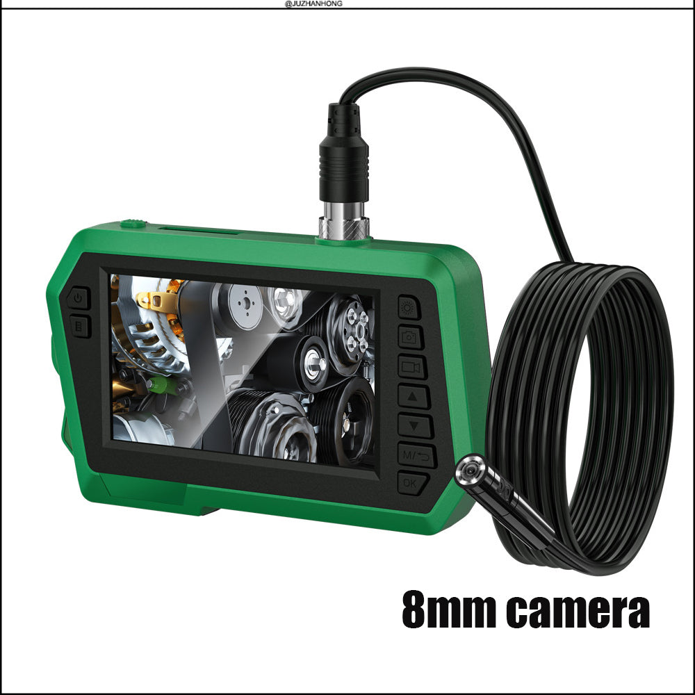 8mm 1080P Industrial Endoscope Video Borescope Mini Pipe Drain Sewer Inspection Camera System 4.3 IPS Screen