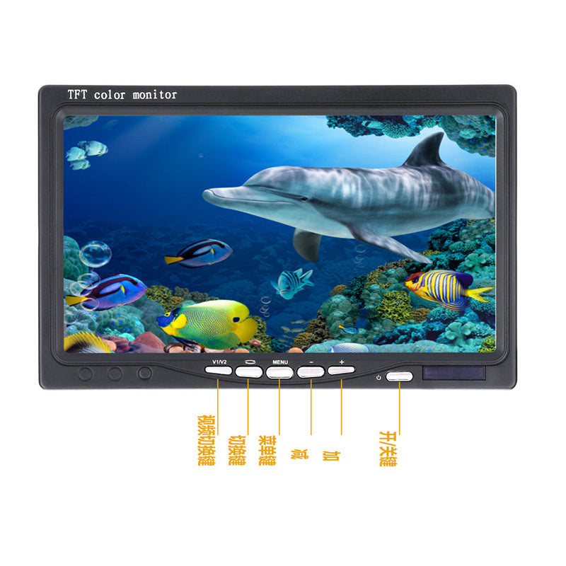 Underwater Fishing Video Camera Fish Finder Waterproof IP68 38 LEDs DVR Recorder 7'LCD Screen Black Silver CCD Camera 4500mah