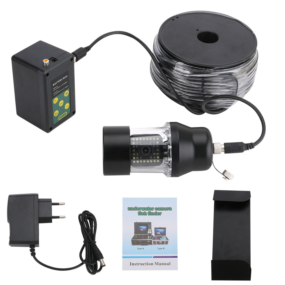 Underwater Fishing Video Camera Fish Finder Waterproof IP68 38 LEDs DVR Recorder 7'LCD Screen Black Silver CCD Camera 4500mah