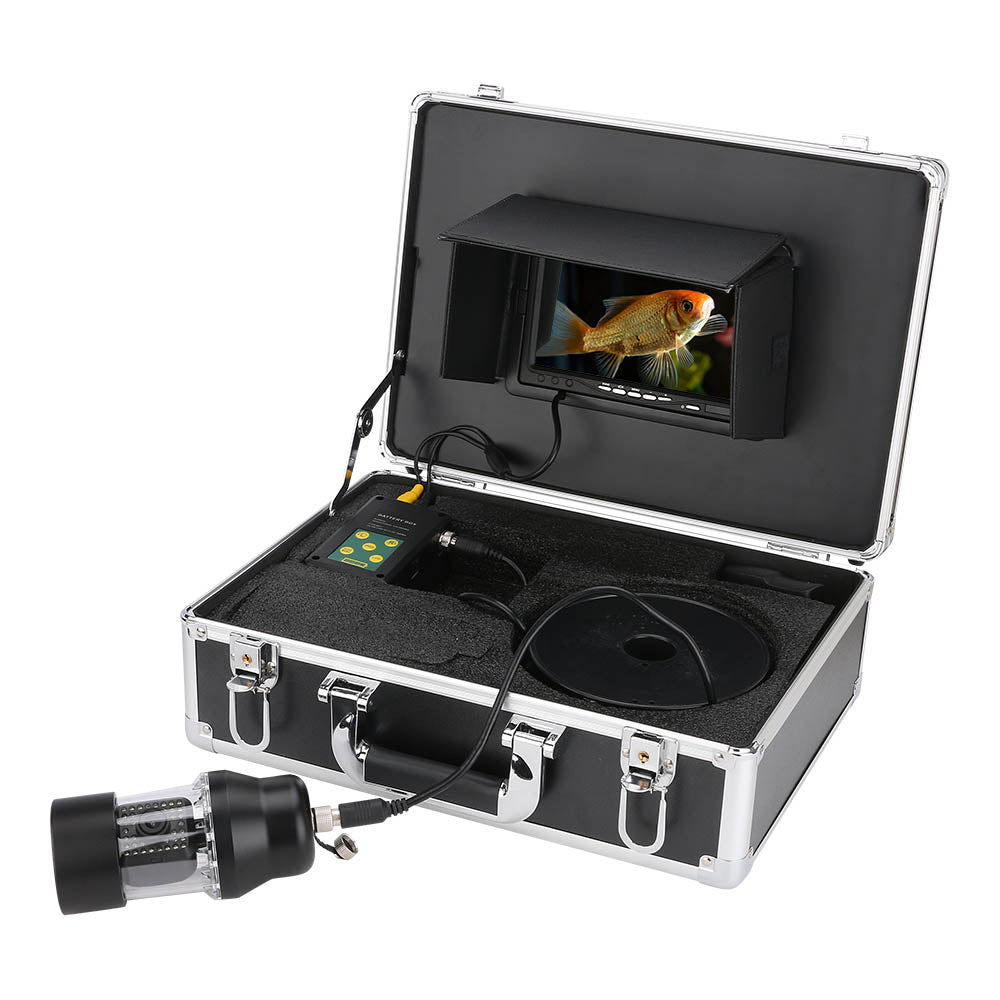 Underwater Fishing Video Camera Fish Finder Waterproof IP68 38 LEDs DVR Recorder 7'LCD Screen Black Silver CCD Camera 4500mah