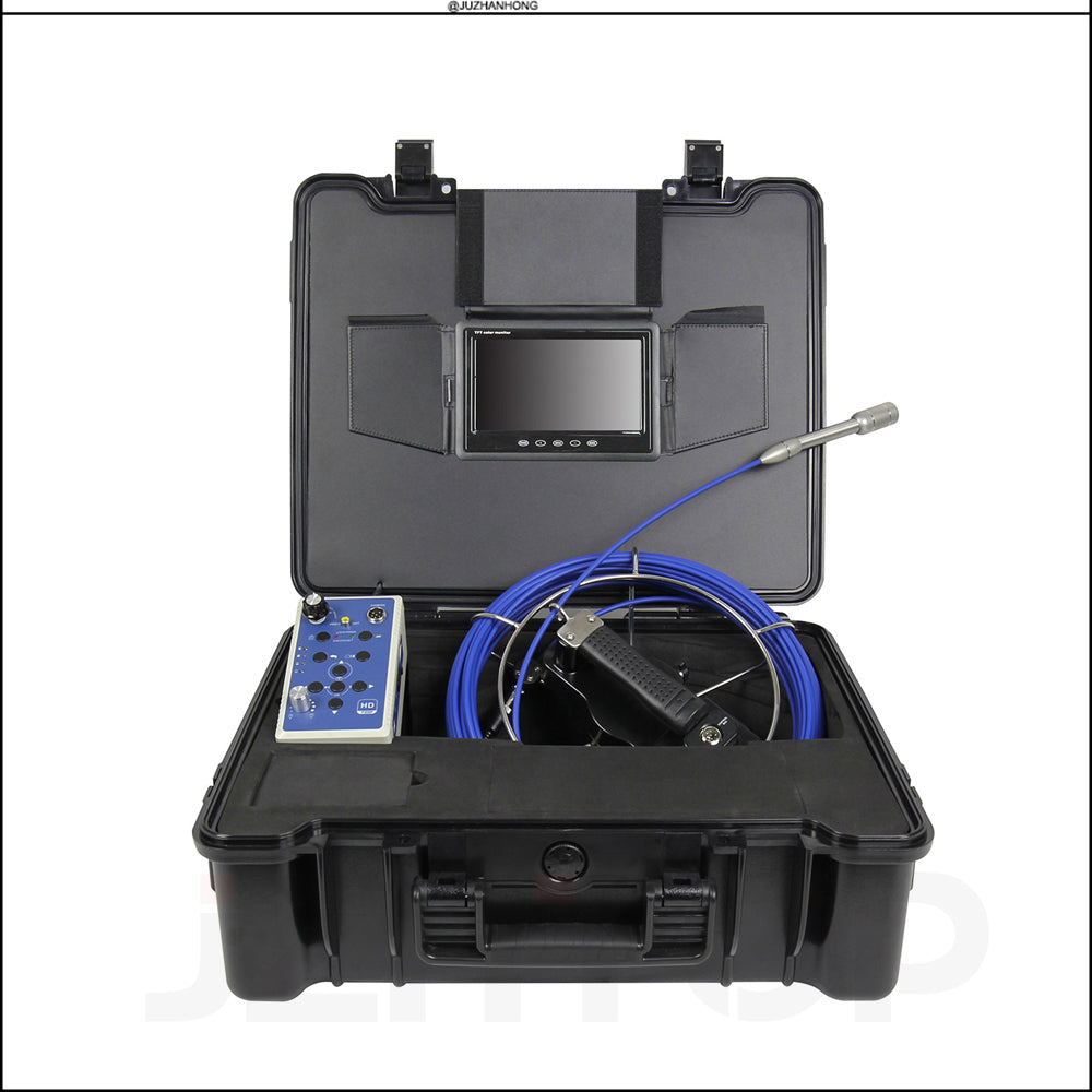 720P HD Video Pipe Drain Sewer Inspection Camera System 7'IPS Screen 23mm HD Camera 5mm Cable Meter Counter DVR ABS Suitcase