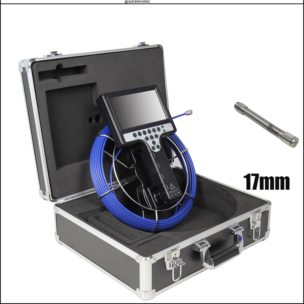 17mm Handheld Pipe Camera Drain Video Inspection System DVR Sewer Wall Recording Borescope Endoscope Hard Cable